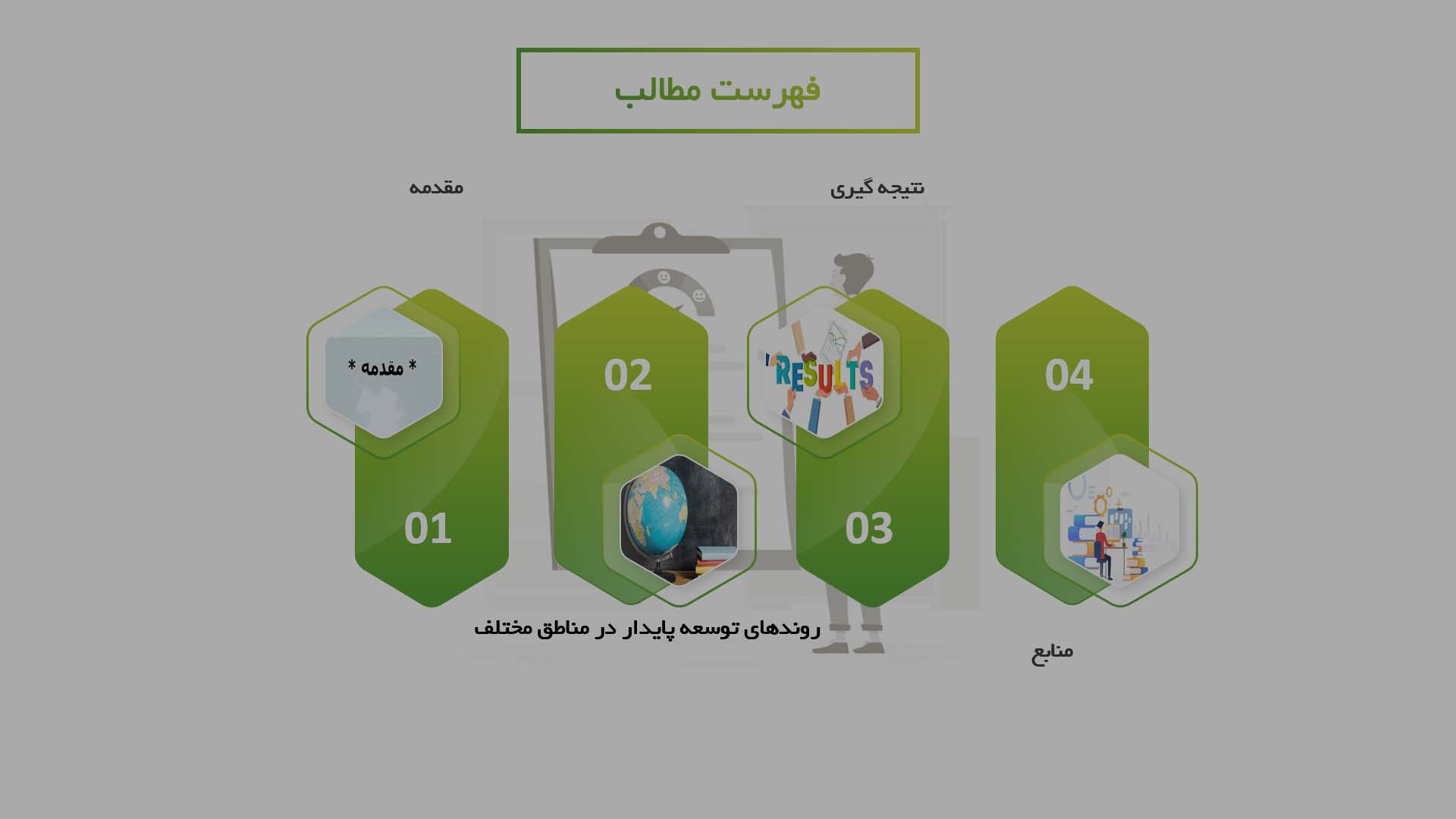 پاورپوینت تحلیل روندهای توسعه پایدار در مناطق مختلف